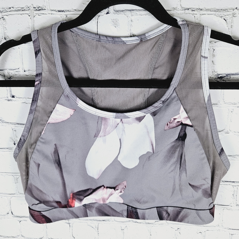 FABLETICS | floral & mesh unpadded sports bra
